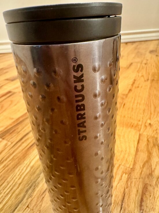 Starbucks Other - Starbucks 2012 Vintage Stainless Steel Tumbler Brown Bronze Dimpled Dot 16oz